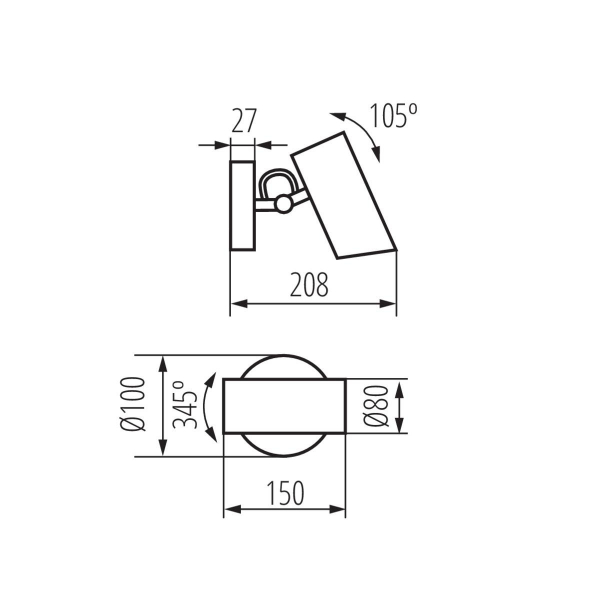 Настенно-потолочный светильник Kanlux AGZAR EL-10 W 36255 Настенно-потолочный светильник Kanlux AGZAR EL-10 W 36255