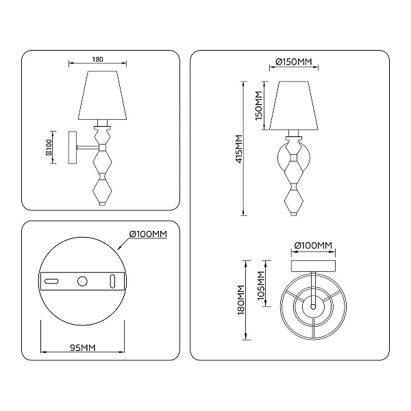 Настенный светильник Ambrella Light HIGH LIGHT LH75409