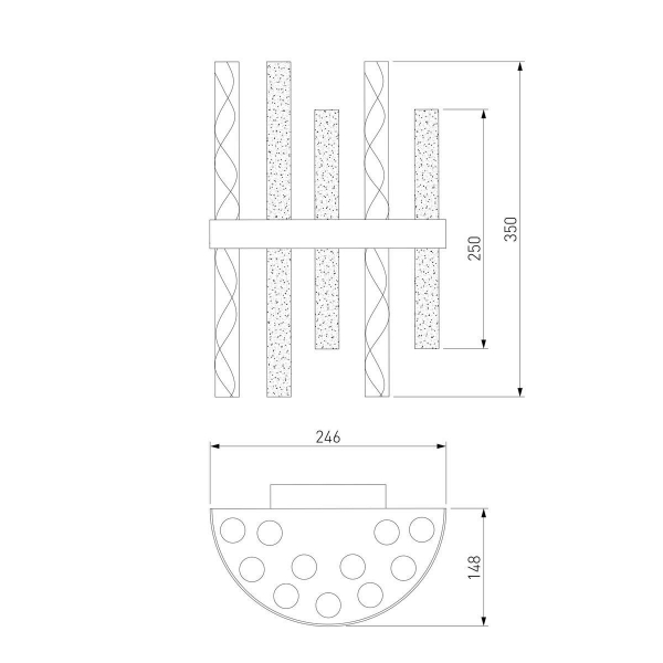 Настенный светильник Bogates Hollis 367/2 никель Настенный светильник Bogates Hollis 367/2 никель
