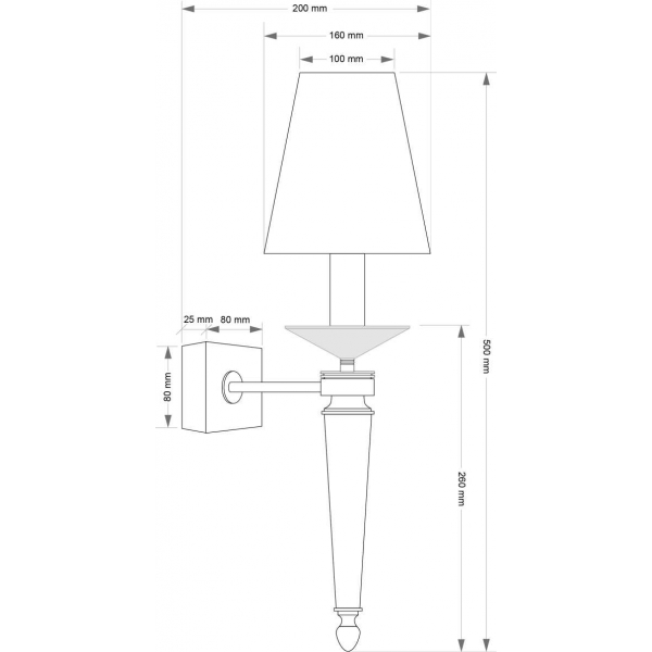 Настенный светильник KUTEK ZOLA ZOL-KD-1(Z/A)CZ Настенный светильник KUTEK ZOLA ZOL-KD-1(Z/A)CZ