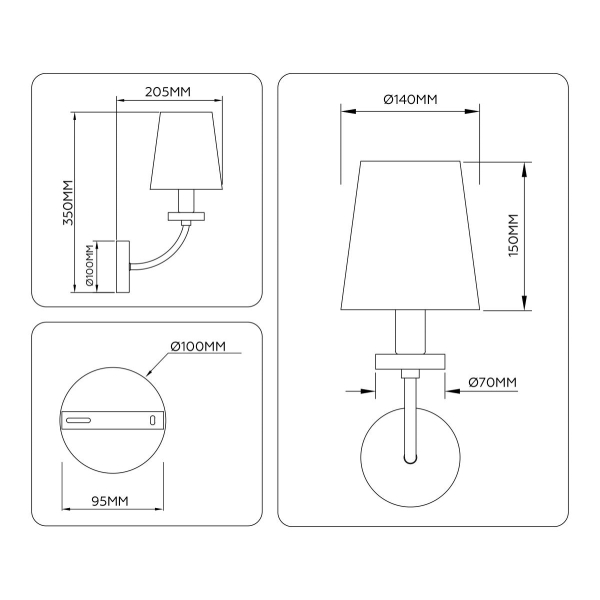 Настенный светильник Ambrella Light HIGH LIGHT LH75359