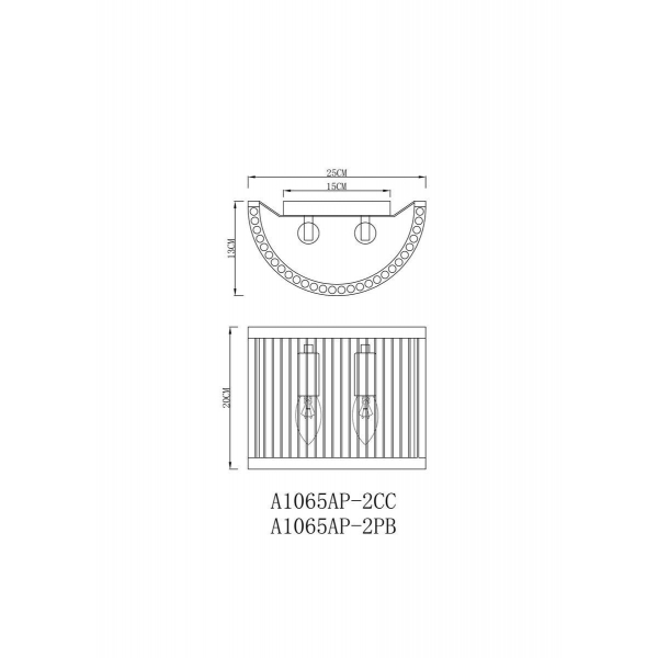 Настенный светильник Arte Lamp Anetta A1065AP-2CC Настенный светильник Arte Lamp Anetta A1065AP-2CC