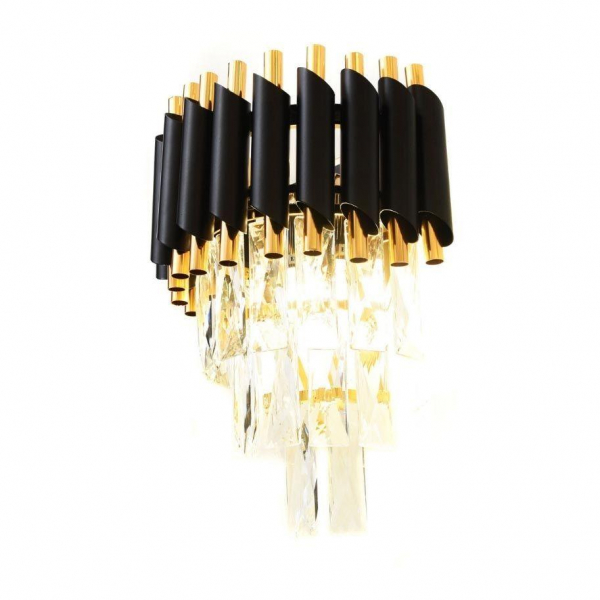 Настенный светильник Lumina Deco Funneli LDW 6003-2 BK+F.GD Настенный светильник Lumina Deco Funneli LDW 6003-2 BK+F.GD