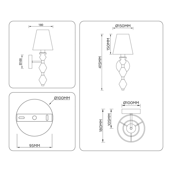 Настенный светильник Ambrella Light HIGH LIGHT LH75409