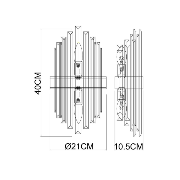 Настенный светильник Arte Lamp Fedelta A1068AP-2CC Настенный светильник Arte Lamp Fedelta A1068AP-2CC