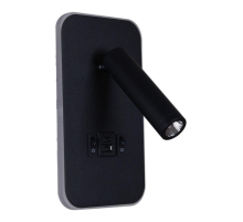 Настенный светодиодный светильник Reluce 86204-9.2-001KT LED12W+USB BK