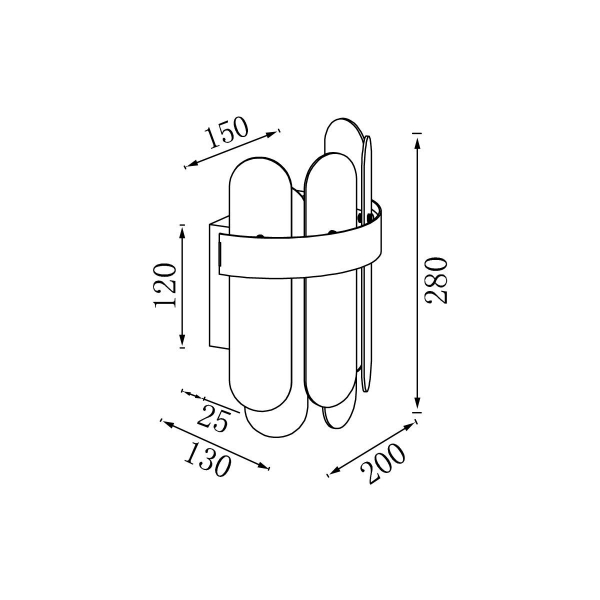 Настенный светильник Vele Luce Fantasma VL3195W02 Настенный светильник Vele Luce Fantasma VL3195W02