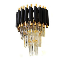 Настенный светильник Lumina Deco Funneli LDW 6003-2 BK+F.GD