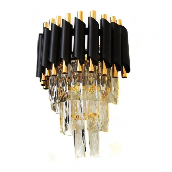 Настенный светильник Lumina Deco Funneli LDW 6003-2 BK+F.GD Настенный светильник Lumina Deco Funneli LDW 6003-2 BK+F.GD