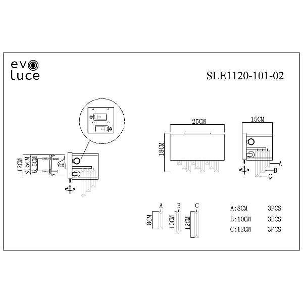 Настенный светильник Evoluce Dahlia SLE1120-101-02