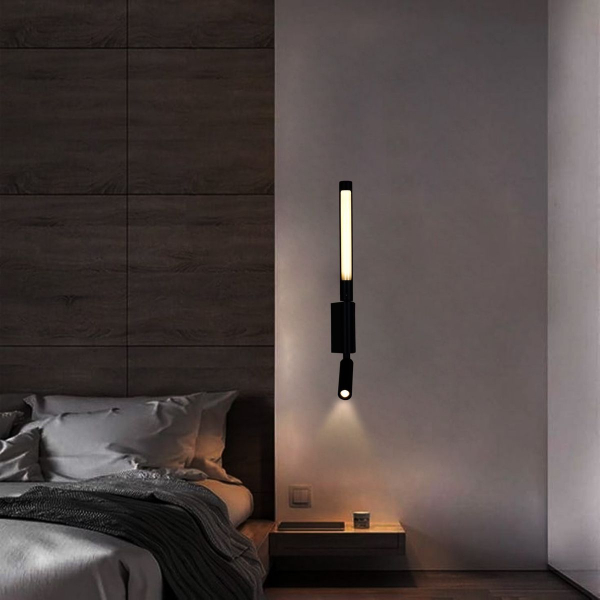Настенный светодиодный светильник Reluce 86209-9.2-001KT LED3W+6W BK Настенный светодиодный светильник Reluce 86209-9.2-001KT LED3W+6W BK
