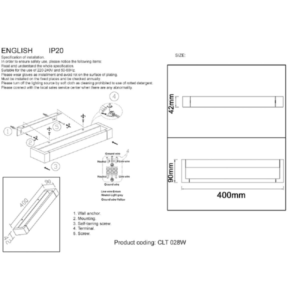 Настенный светодный светильник Crystal Lux CLT 028W BL Настенный светодный светильник Crystal Lux CLT 028W BL