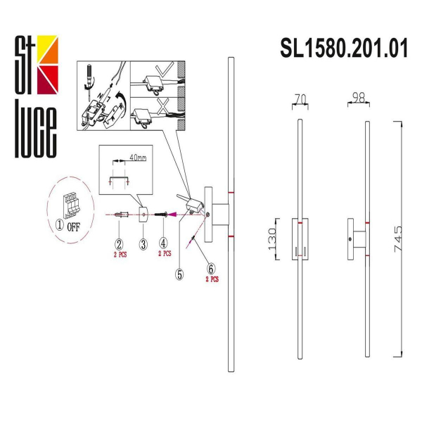 Настенный светодиодный светильник ST Luce Ralio SL1580.201.01 Настенный светодиодный светильник ST Luce Ralio SL1580.201.01
