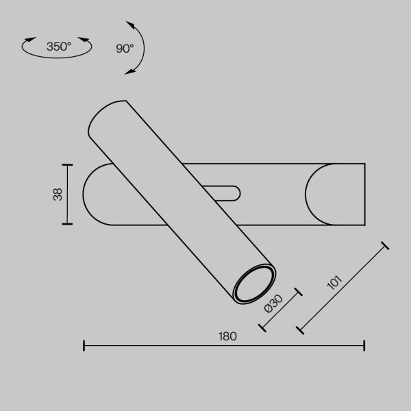 Настенный светильник Maytoni Modern Paradox MOD442WL-L8BS3K