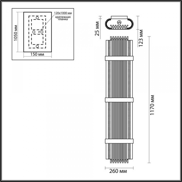 Настенный светильник Odeon Light Hall Empire 4853/6W Настенный светильник Odeon Light Hall Empire 4853/6W