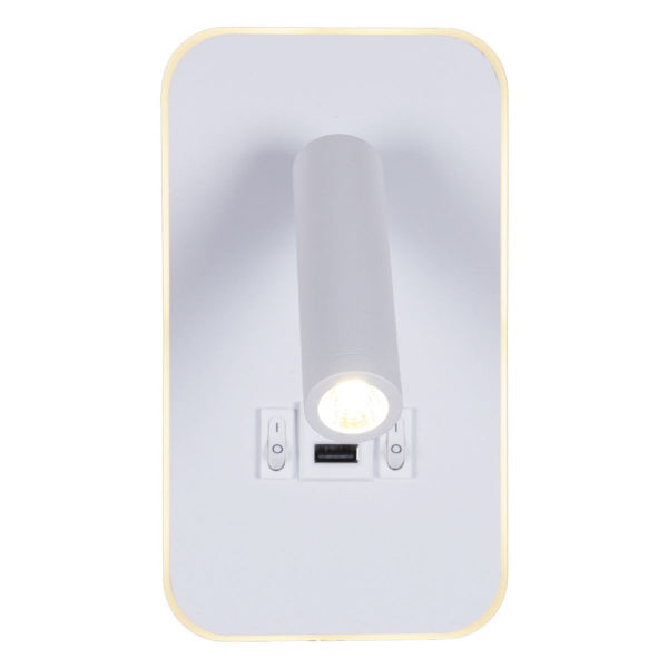 Настенный светодиодный светильник Reluce 86204-9.2-001KT LED12W+USB WT Настенный светодиодный светильник Reluce 86204-9.2-001KT LED12W+USB WT