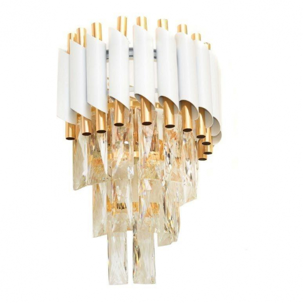 Настенный светильник Lumina Deco Funneli LDW 6003-2 WT+F.GD Настенный светильник Lumina Deco Funneli LDW 6003-2 WT+F.GD