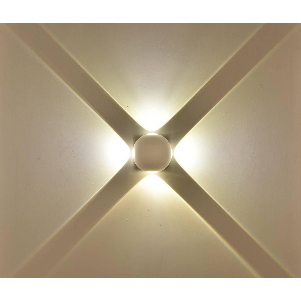 Настенный светодиодный светильник DesignLed GW Sfera-DBL GW-A161-4-4-WH-WW 003200 Настенный светодиодный светильник DesignLed GW Sfera-DBL GW-A161-4-4-WH-WW 003200