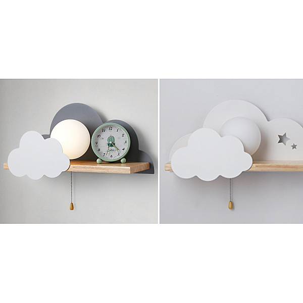 Настенный светильник с полкой Imperium Loft Серое Облако Wall Lamp Gray Cloud 156715-22