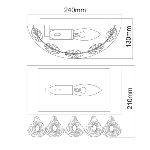 Настенный светильник MW-Light Жаклин 465026601 Настенный светильник MW-Light Жаклин 465026601
