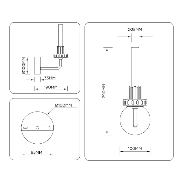 Настенный светильник Ambrella Light HIGH LIGHT LH53128