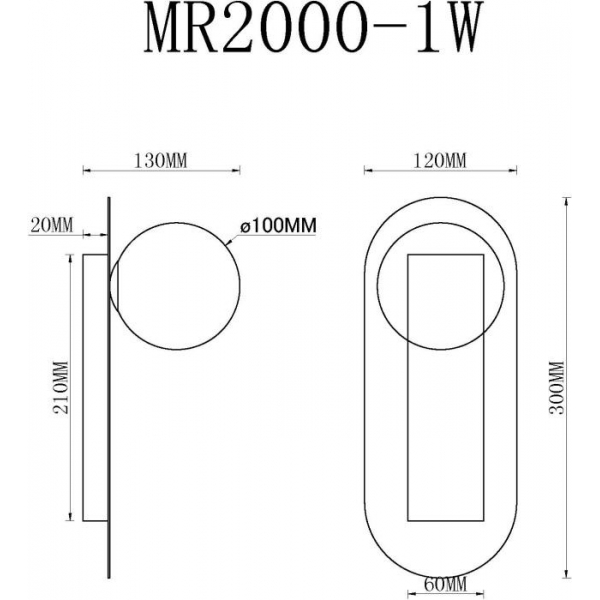 Настенный светильник MyFar July MR2000-1W Настенный светильник MyFar July MR2000-1W