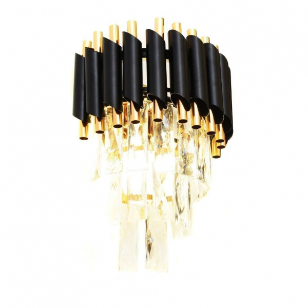 Настенный светильник Lumina Deco Funneli LDW 6003-2 BK+F.GD Настенный светильник Lumina Deco Funneli LDW 6003-2 BK+F.GD