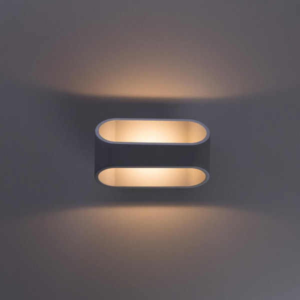 Настенный светодиодный светильник Arte Lamp A1428AP-1GY Настенный светодиодный светильник Arte Lamp A1428AP-1GY
