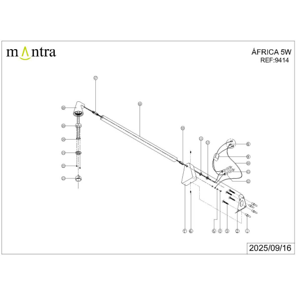 Настенный светильник Mantra Africa 9414