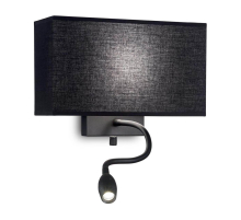 Настенный светильник Ideal Lux Hotel AP2 All Black 215709