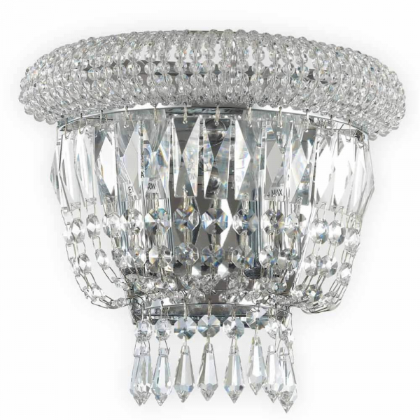 Настенный светильник Ideal Lux Dubai AP2 Cromo 207155 Настенный светильник Ideal Lux Dubai AP2 Cromo 207155
