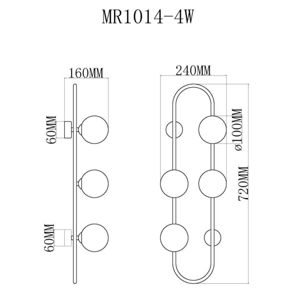 Настенный светильник MyFar Stacy MR1014-4W Настенный светильник MyFar Stacy MR1014-4W