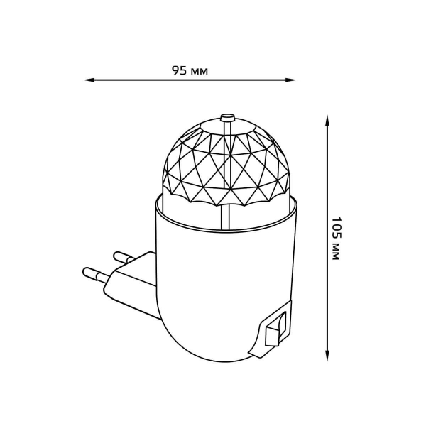 Настенный светильник Gauss с фиксированной проекцией диско DIY0041 Настенный светильник Gauss с фиксированной проекцией диско DIY0041