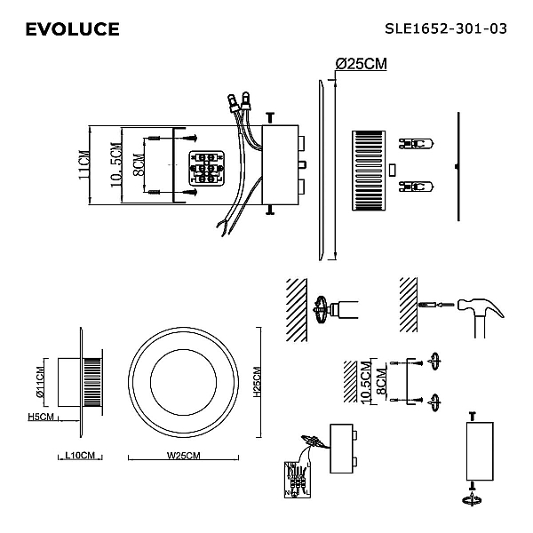 Настенный светильник Evoluce Desi SLE1652-301-03