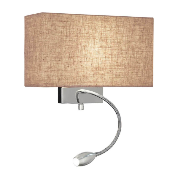 Настенный светильник Ideal Lux Hotel AP2 Canvas 103204 Настенный светильник Ideal Lux Hotel AP2 Canvas 103204