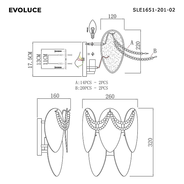 Настенный светильник Evoluce Roomi SLE1651-201-02