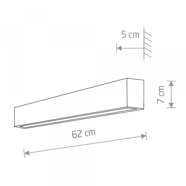 Настенный светильник Nowodvorski Straight Wall Led S 7562 Настенный светильник Nowodvorski Straight Wall Led S 7562