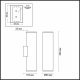 Настенный светильник Odeon Light Hightech Dario 4245/2WB