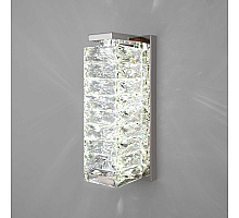 Настенный светодиодный светильник Eurosvet Blitz 40259 Led хром/ прозрачный хрусталь Strotskis
