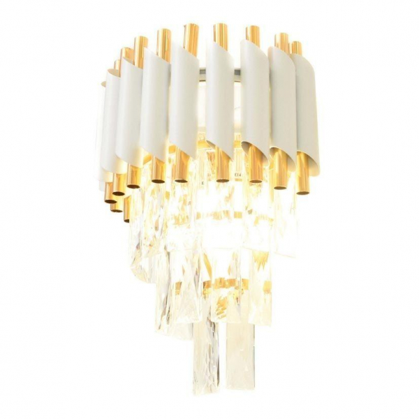 Настенный светильник Lumina Deco Funneli LDW 6003-2 WT+F.GD Настенный светильник Lumina Deco Funneli LDW 6003-2 WT+F.GD