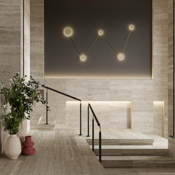 Настенный светодиодный светильник Odeon Light Hightech Travertino 6625/25WL Настенный светодиодный светильник Odeon Light Hightech Travertino 6625/25WL