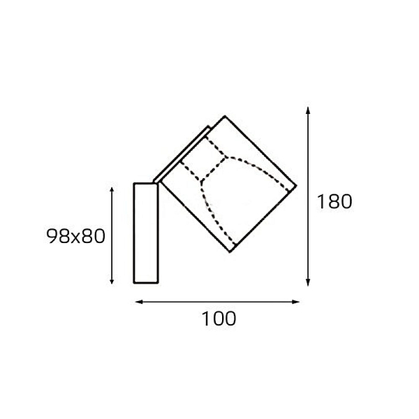 Настенный светильник Italline MRC0821W-1 black