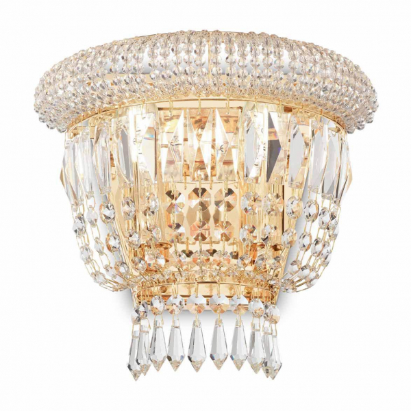 Настенный светильник Ideal Lux Dubai AP2 Ottone 201023 Настенный светильник Ideal Lux Dubai AP2 Ottone 201023