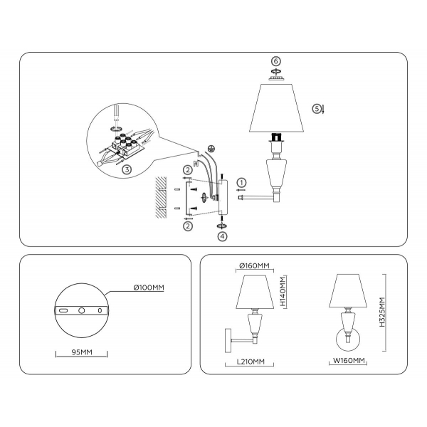 Настенный светильник Ambrella light High light LH75259 Настенный светильник Ambrella light High light LH75259