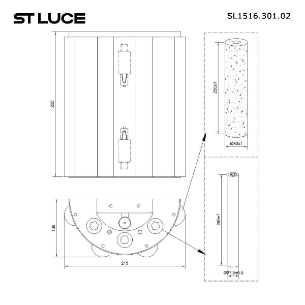 Настенный светильник ST Luce Delight SL1516.301.02 Настенный светильник ST Luce Delight SL1516.301.02