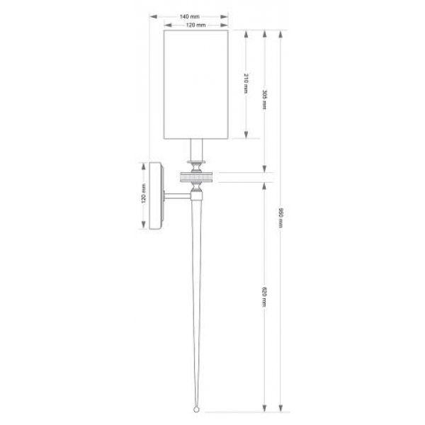 Настенный светильник KUTEK CANTU CAN-K-1(P/A)GEN