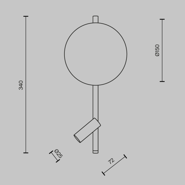 Настенный светильник Maytoni Modern Solution MOD450WL-L9W3K