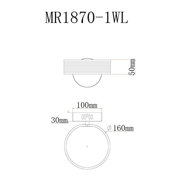 Настенный светодиодный светильник MyFar Vinsent MR1870-1WL Настенный светодиодный светильник MyFar Vinsent MR1870-1WL
