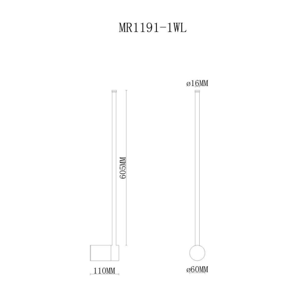 Настенный светодиодный светильник MyFar Sunn MR1191-1WL Настенный светодиодный светильник MyFar Sunn MR1191-1WL