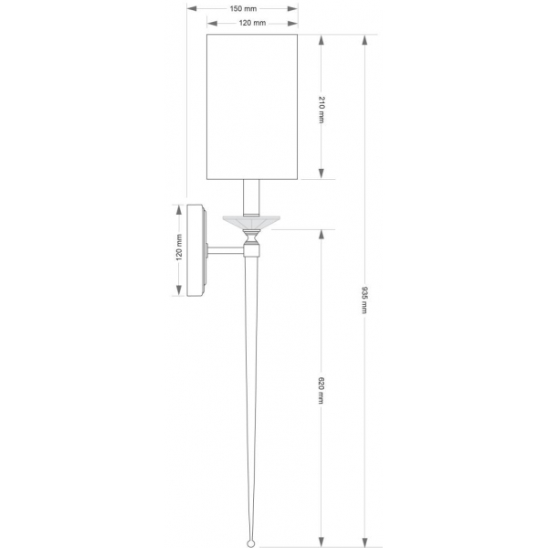 Настенный светильник KUTEK CANTU CAN-K-1(N/A)ZOL